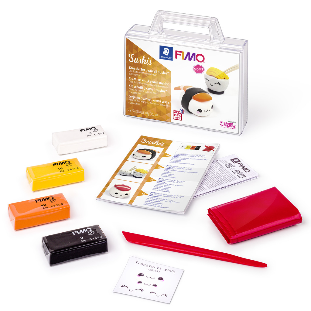 FIMO Creative Kit Kawaii Sushis - Inhoud verpakking