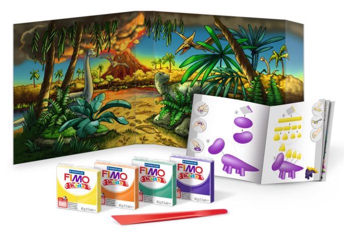 FIMO klei dinosaurussen set - Inhoud verpakking