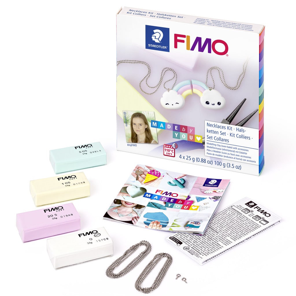 FIMO kleiset vriendschapsketting regenboog  - Inhoud verpakking